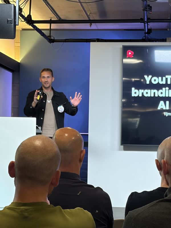Tijmen Pars, Head of Google Ads at Red Online Marketing, presenting YouTube and branding in the AI era